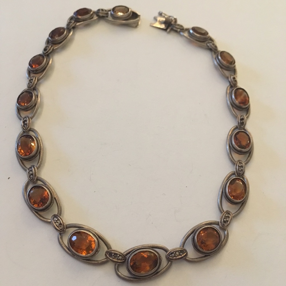Vintage Topaz Sterling Silver set
